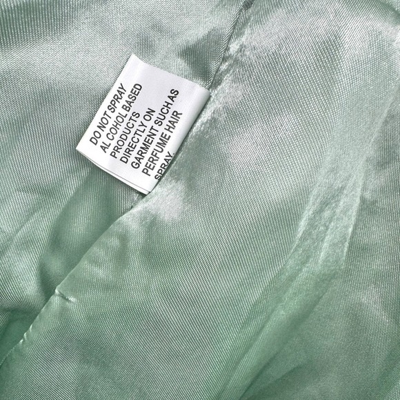 Mac Duggal Women's Sage High Low One Shoulder Prom Gown Size 10 NWT - Picture 8 of 13